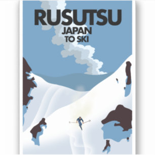 Adesivo Impressão de esqui Japão Rusutsu 