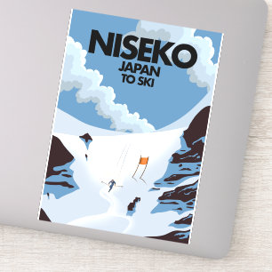 Adesivo Impressão de esqui Niseko Japão