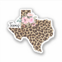 Impressão de Leopardo no Texas com Flores