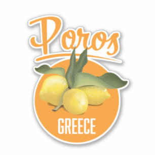 Adesivo Impressão de poster de viagens de Poros