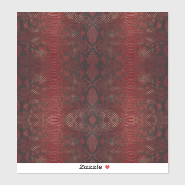 Adesivo Impressão de Python Vermelho e Negro (Folha)