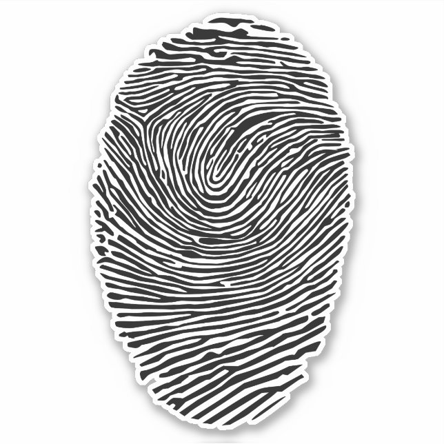 Adesivo Impressão do dedo polegar (Frente)