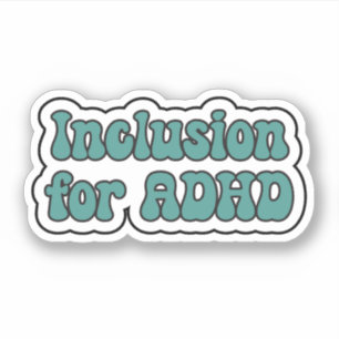 Adesivo Inclusão para Neurodivergência do Teal ADHD
