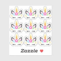 Incrível E Bonito Autocolantes De Unicórnio