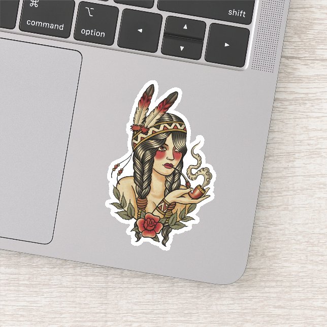 Adesivo Índia squaw (Detalhe)