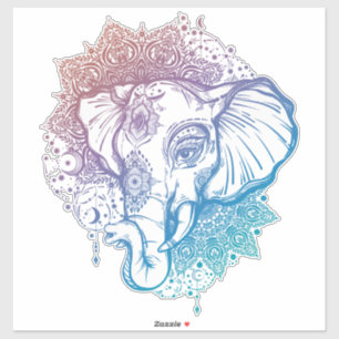 Adesivo Indian Elephant Face
