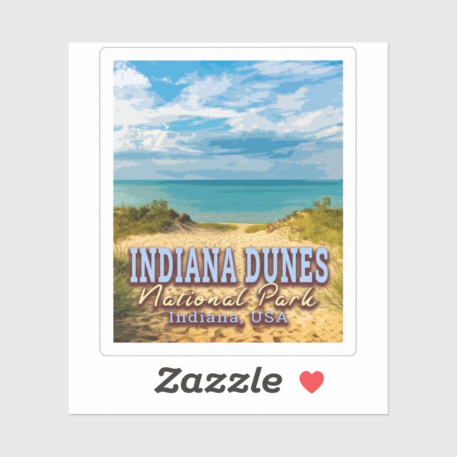 ADESIVO INDIANA DUNES NATIONAL PARK - INDIANA EUA (Folha)