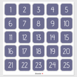 Adesivo Indigo Navy Blue Custom Square Number Stickers