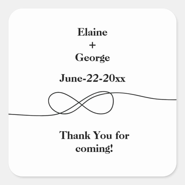 Adesivo Infinito Branco e Preto (Frente)