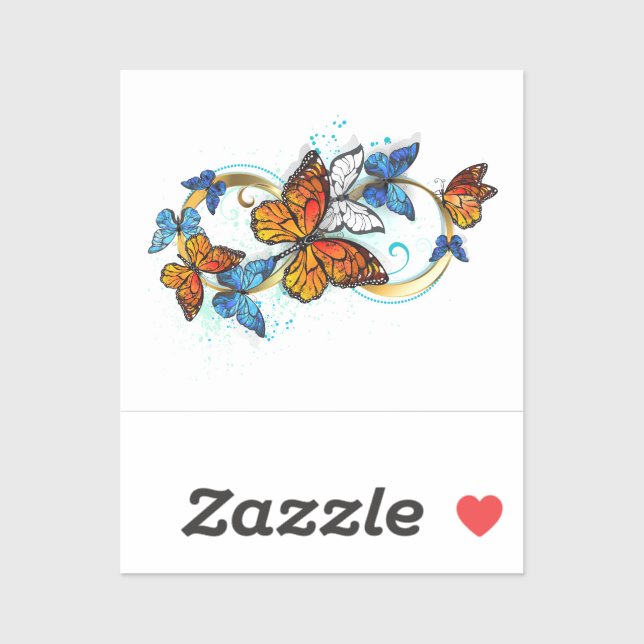 Adesivo Infinity of Monarch Butterflies (Folha)