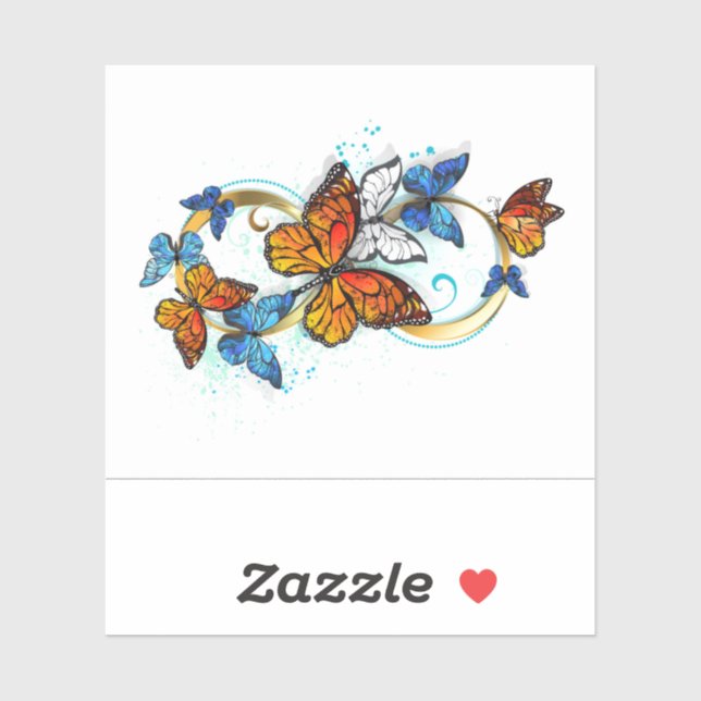 Adesivo Infinity of Monarch Butterflies (Folha)