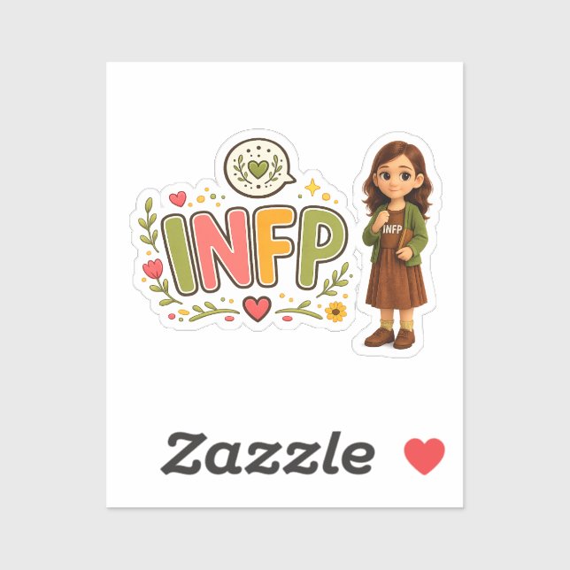 Adesivo INFP — A Sonhadora Criativa (Folha)