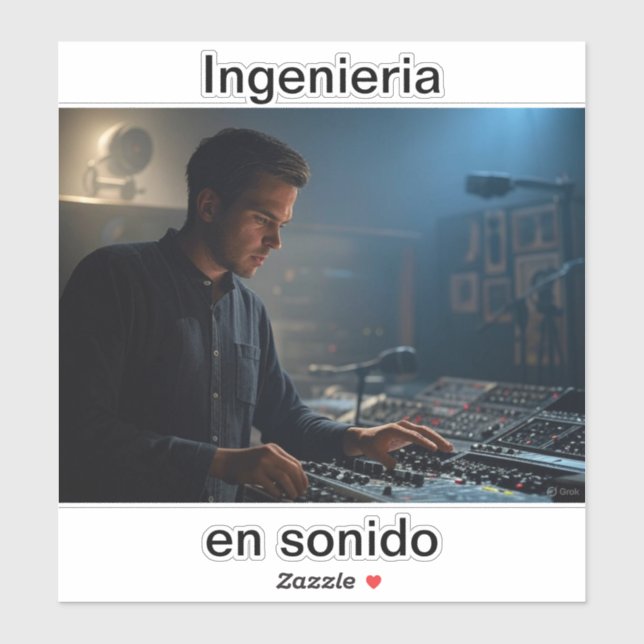 Adesivo Ingenieria en sonido (Folha)
