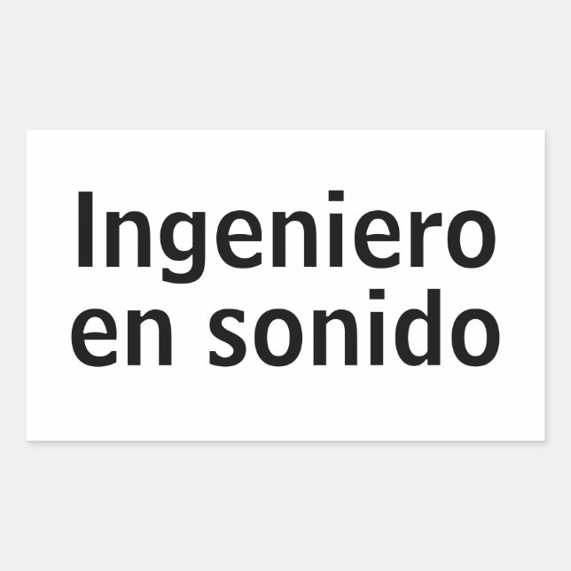 Adesivo ingeniero en sonido (Frente)