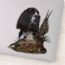 Inglês Springer Spaniel com faisão