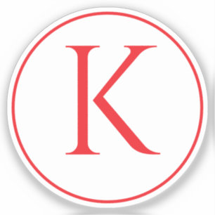 Adesivo Iniciais de Monograma Nome Letra Negrita Alfabeto