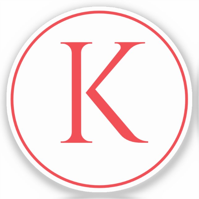 Adesivo Iniciais de Monograma Nome Letra Negrita Alfabeto  (Frente)