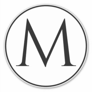 Adesivo Iniciais do Monograma Nome Personalizado Trendênc