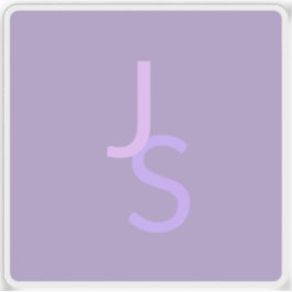 Adesivo Iniciais Monogramas Sobrepostos Modernos | Roxa