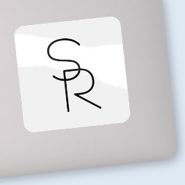 Adesivo Iniciais Sobrepostos com Vista Moderna