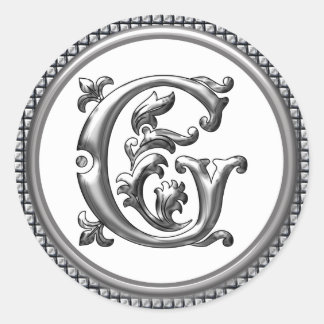 Adesivo inicial do G Round em prata