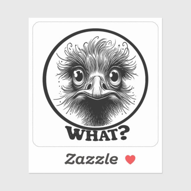 Adesivo "Innocent Ostrich What" Vinyl (Folha)