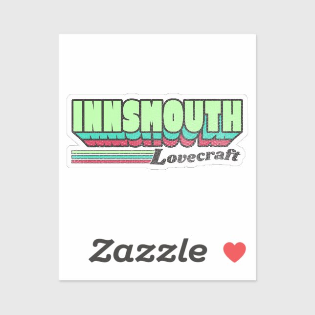Adesivo Innsmouth Retro Label Lovecraft (Folha)