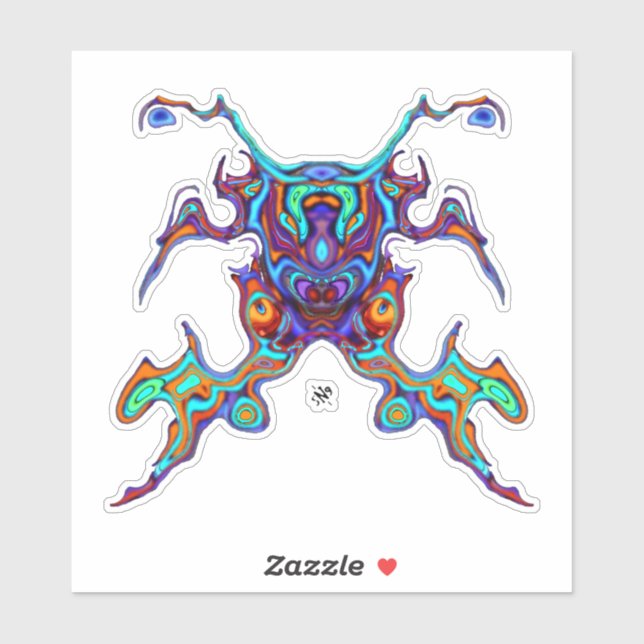 Adesivo Inseto de alienígena de caranguejo-guerreiro masca (Folha)