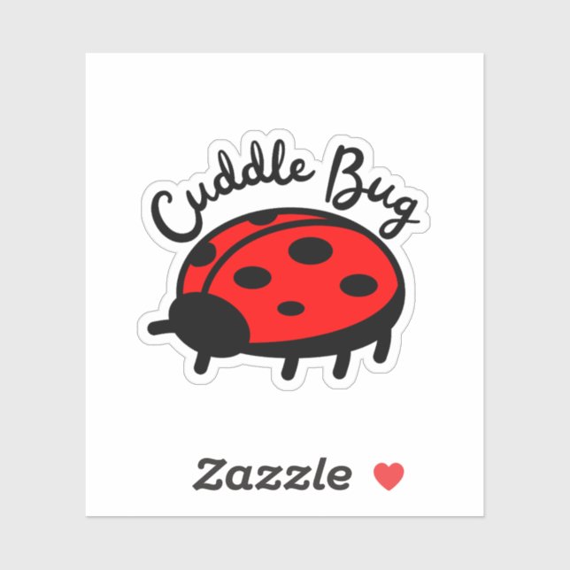 Adesivo Inseto de Cuddle Ladybug | Design Bonita e Cozy (Folha)