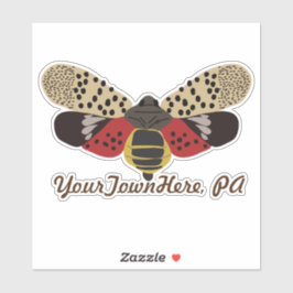 Adesivo Inseto de Lanternfly Personalizado Souvenir
