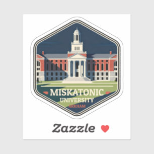 Adesivo Insígnia de Viagem Antiga da Universidade Miskaton