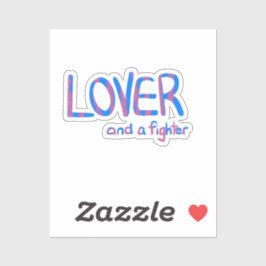 Adesivo Inspirational Hand Drawn Blue and Pink Quote