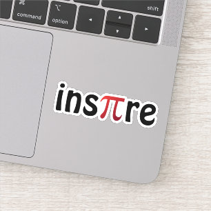 Adesivo Inspire o dia vermelho do Pi do preto do geek da