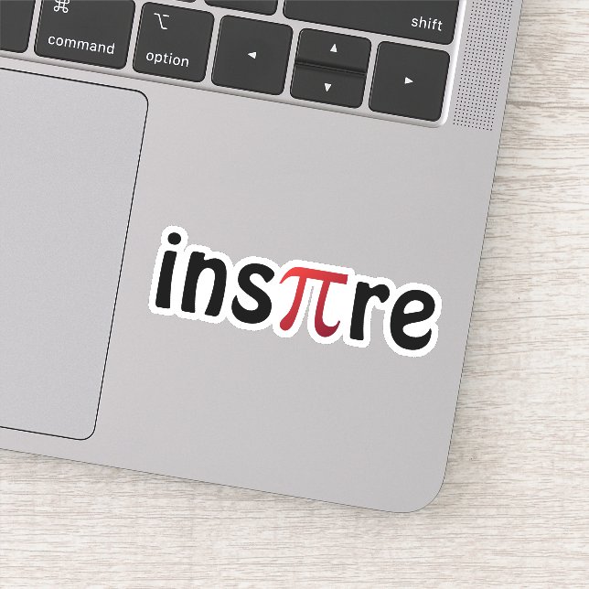 Adesivo Inspire o Geek de Matemática Vermelho Negro Dia Pi (Detalhe)