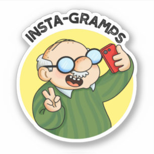 Adesivo Instagramps Funny Social Media Avô Pun