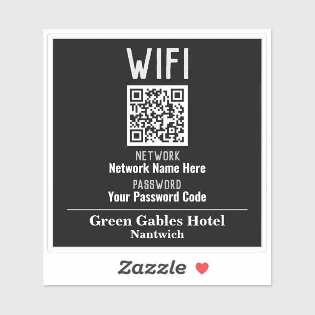 Adesivo Instruções WiFi com código QR (Folha)