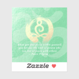 Adesivo Instrutor de Yoga Meditação Pose Curador Citações 