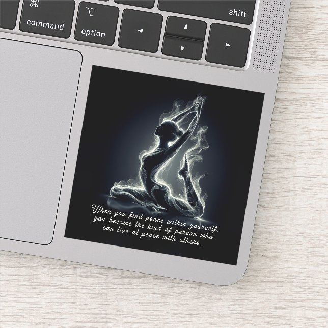 Adesivo Instrutor Yoga Reiki Pose Rei Pigeon com uma perna (Detalhe)