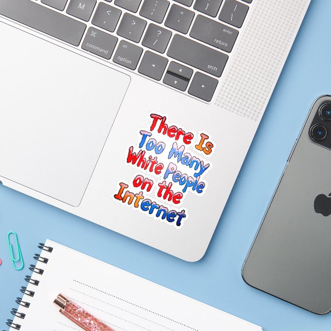 ADESIVO INTERNET DEMOCRATA (Notebook com iPhone)