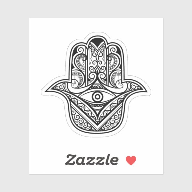 Adesivo Intricate Hamsa Hand Evil Eye Vinyl Sticker (Folha)