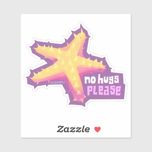 Adesivo Introduz-se o peixe estrelado - autocolante médio (Folha)