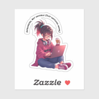 Adesivo Introverted, No Invisible ( Just Watching Anime)