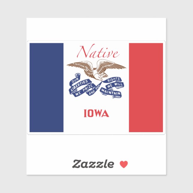 Adesivo Iowa Flag Native (Folha)