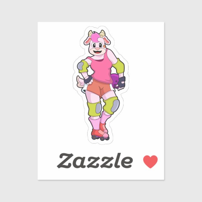 Adesivo Ir como skater em linha com Skates em linha (Folha)