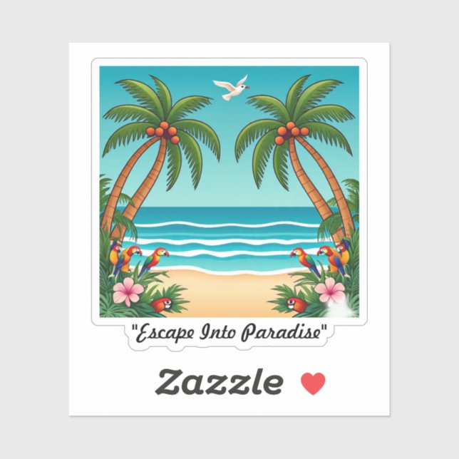 Adesivo "Ir para o Paraíso" (Folha)