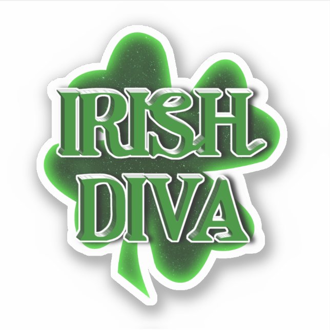 Adesivo Irish Diva St. Patrick's Day (Frente)