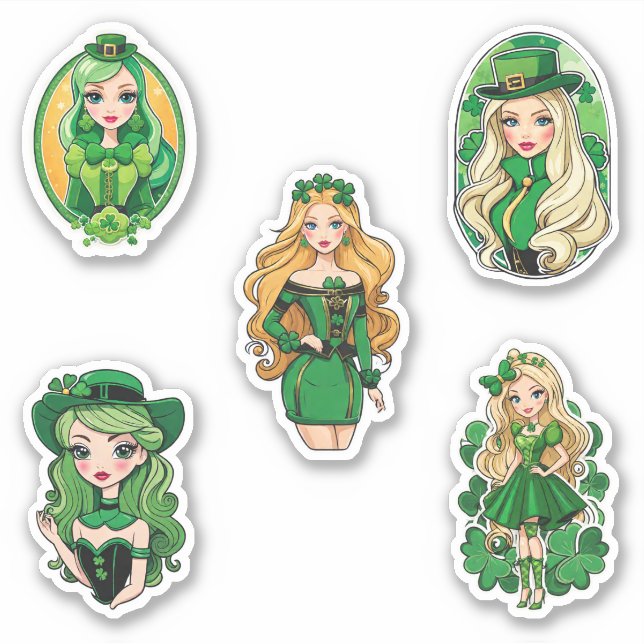 Adesivo Irish Dolls Sticker Pack (x5) (Frente)