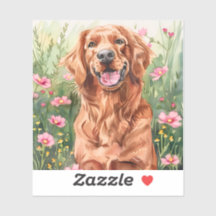 Irish Setter Watercolor Stick