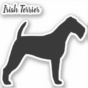 Adesivo Irish Terrier Dog Breed Silhouette Vinyl Sticker