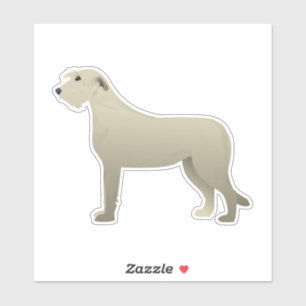 Adesivo Irish Wolfhoubnd Dog Breed Side View Silhouette
